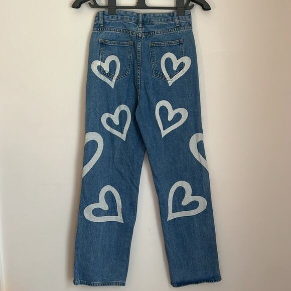 Cider Heartthrob High Waist Straight Leg Jeans Size S - Picture 5 of 7